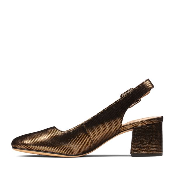 Clarks Womens Sheer Violet Heels Bronze | CA-1380956